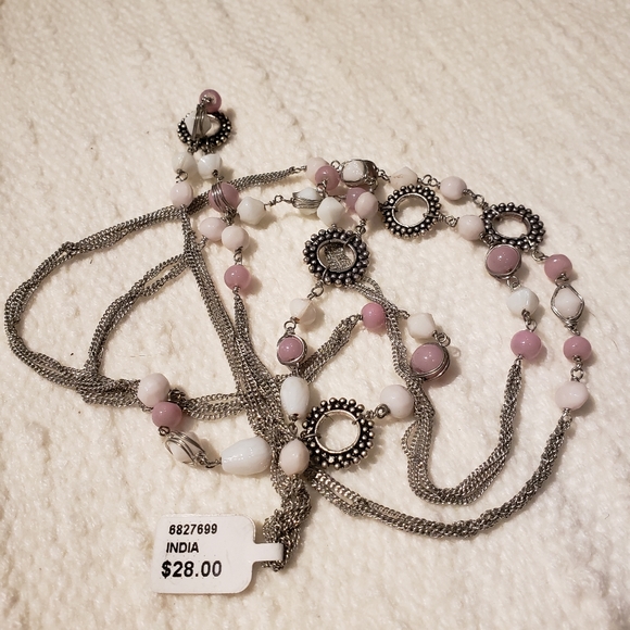 Bead and chain love bead necklace - Picture 7 of 9